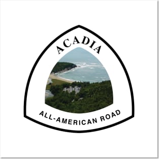 Acadia All-American Road trail marker Posters and Art